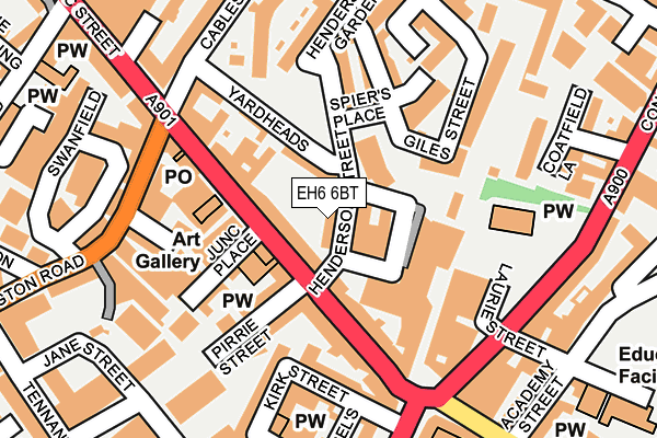 EH6 6BT map - OS OpenMap – Local (Ordnance Survey)
