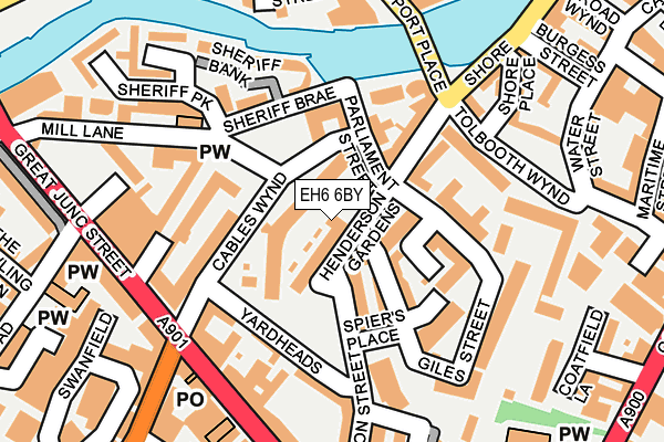 EH6 6BY map - OS OpenMap – Local (Ordnance Survey)