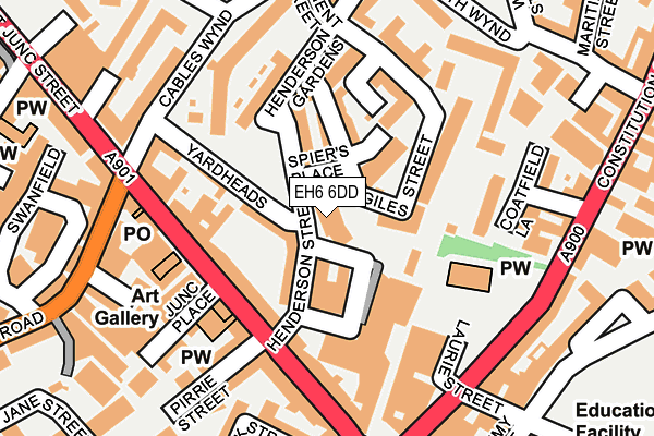 EH6 6DD map - OS OpenMap – Local (Ordnance Survey)