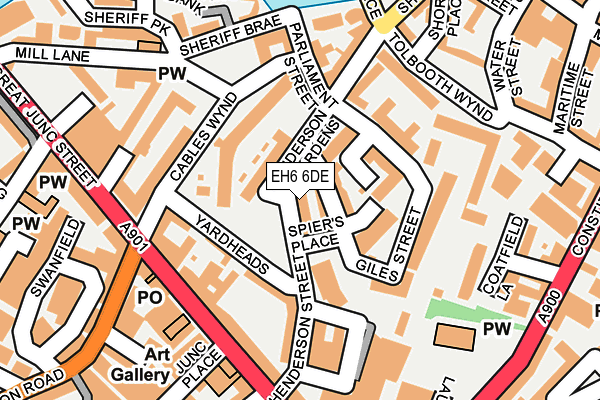 EH6 6DE map - OS OpenMap – Local (Ordnance Survey)