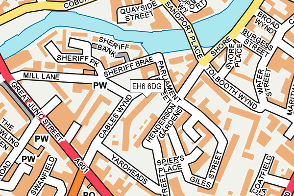 EH6 6DG map - OS OpenMap – Local (Ordnance Survey)