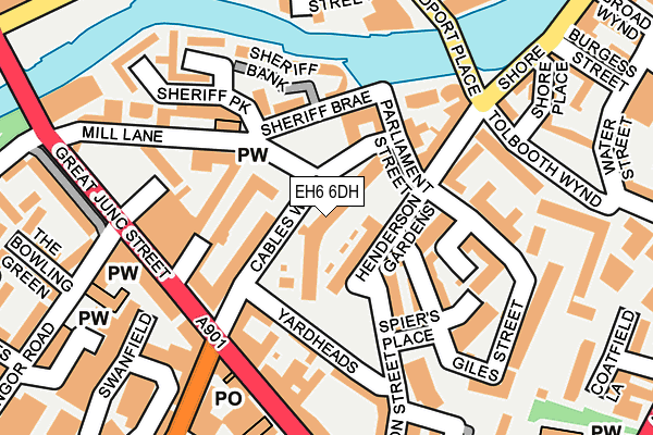 EH6 6DH map - OS OpenMap – Local (Ordnance Survey)