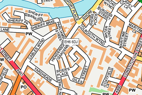 EH6 6DJ map - OS OpenMap – Local (Ordnance Survey)