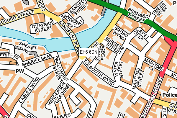 EH6 6DN map - OS OpenMap – Local (Ordnance Survey)