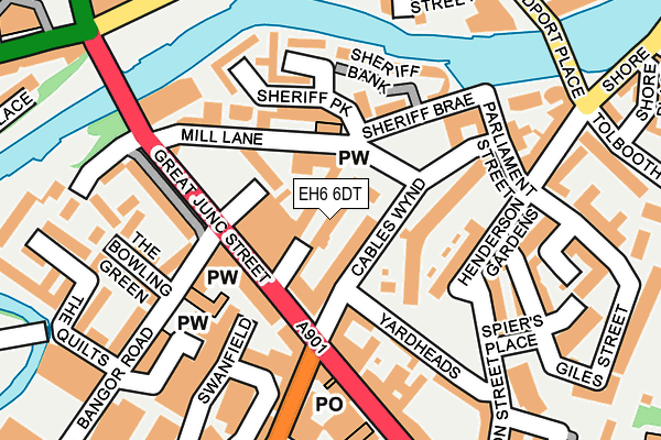 EH6 6DT map - OS OpenMap – Local (Ordnance Survey)