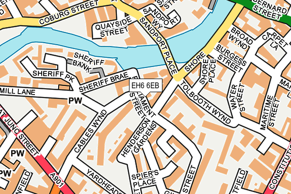 EH6 6EB map - OS OpenMap – Local (Ordnance Survey)