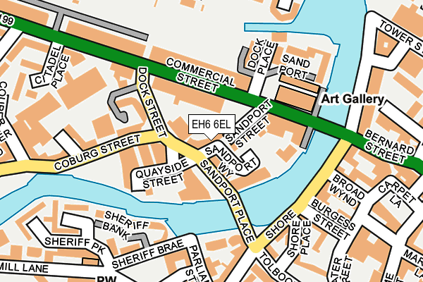 EH6 6EL map - OS OpenMap – Local (Ordnance Survey)