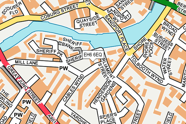 EH6 6EQ map - OS OpenMap – Local (Ordnance Survey)