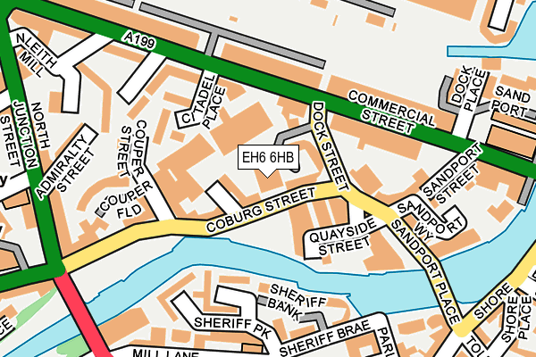 EH6 6HB map - OS OpenMap – Local (Ordnance Survey)