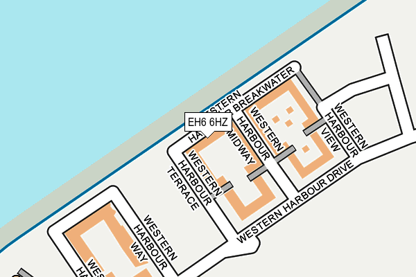 EH6 6HZ map - OS OpenMap – Local (Ordnance Survey)