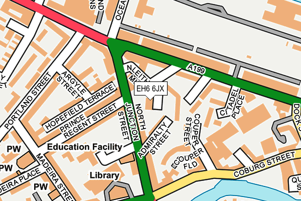 EH6 6JX map - OS OpenMap – Local (Ordnance Survey)