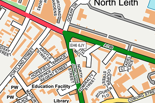 EH6 6JY map - OS OpenMap – Local (Ordnance Survey)
