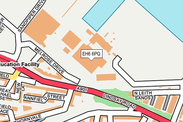 EH6 6PQ map - OS OpenMap – Local (Ordnance Survey)