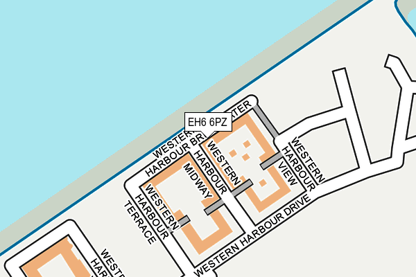 EH6 6PZ map - OS OpenMap – Local (Ordnance Survey)