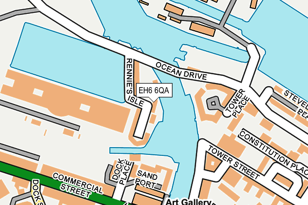 EH6 6QA map - OS OpenMap – Local (Ordnance Survey)