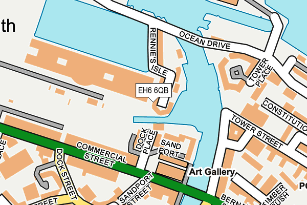 EH6 6QB map - OS OpenMap – Local (Ordnance Survey)