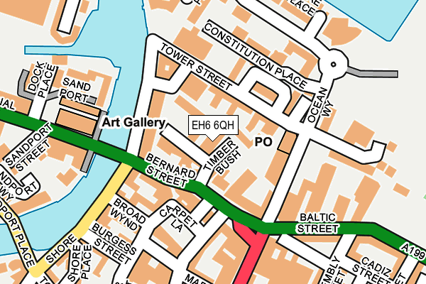 EH6 6QH map - OS OpenMap – Local (Ordnance Survey)
