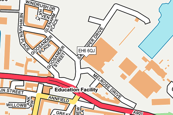 EH6 6QJ map - OS OpenMap – Local (Ordnance Survey)