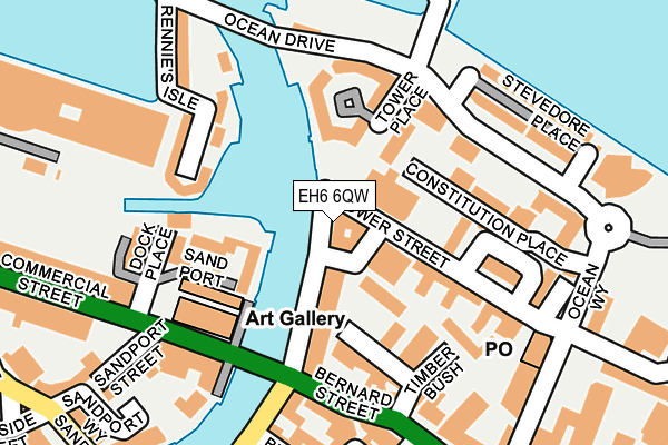 EH6 6QW map - OS OpenMap – Local (Ordnance Survey)