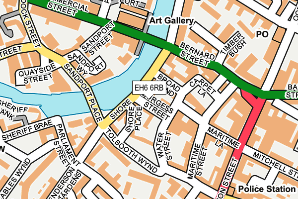 EH6 6RB map - OS OpenMap – Local (Ordnance Survey)