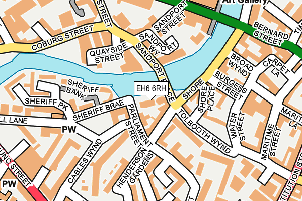 EH6 6RH map - OS OpenMap – Local (Ordnance Survey)