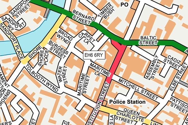 EH6 6RY map - OS OpenMap – Local (Ordnance Survey)