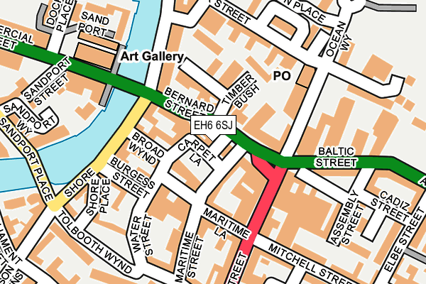 EH6 6SJ map - OS OpenMap – Local (Ordnance Survey)