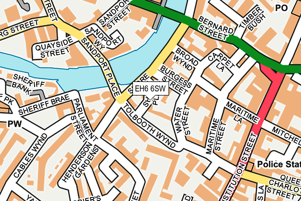 EH6 6SW map - OS OpenMap – Local (Ordnance Survey)