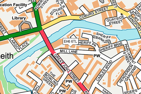 EH6 6TL map - OS OpenMap – Local (Ordnance Survey)