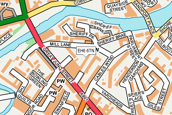 EH6 6TN map - OS OpenMap – Local (Ordnance Survey)