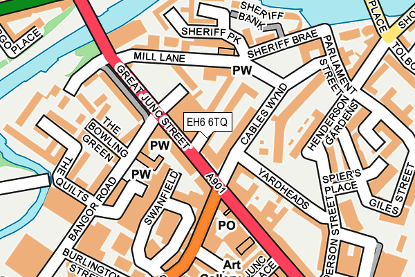 EH6 6TQ map - OS OpenMap – Local (Ordnance Survey)