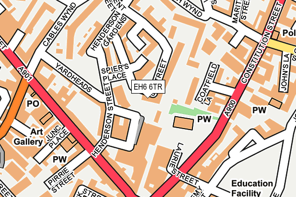 EH6 6TR map - OS OpenMap – Local (Ordnance Survey)