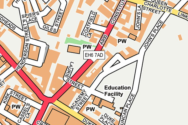 EH6 7AD map - OS OpenMap – Local (Ordnance Survey)