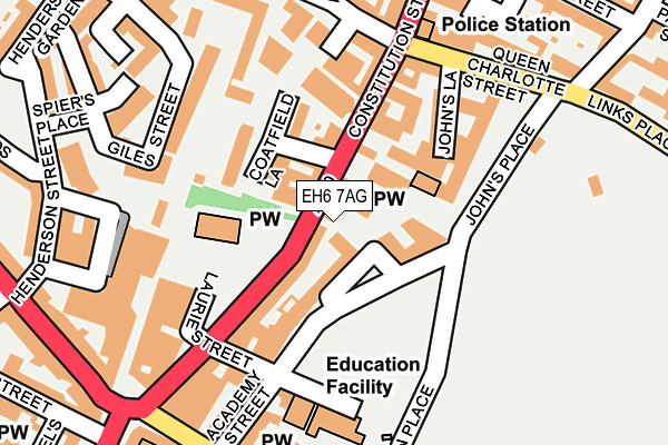 EH6 7AG map - OS OpenMap – Local (Ordnance Survey)