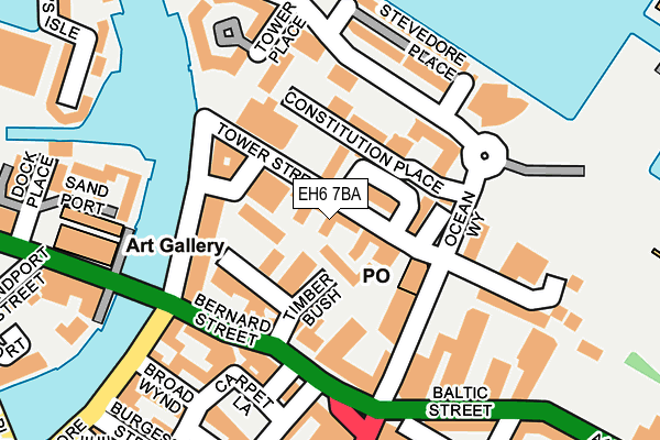 EH6 7BA map - OS OpenMap – Local (Ordnance Survey)