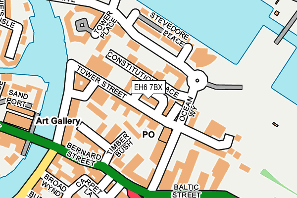 EH6 7BX map - OS OpenMap – Local (Ordnance Survey)