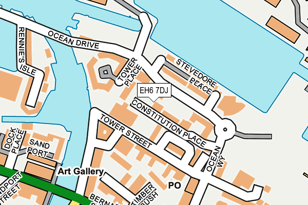 EH6 7DJ map - OS OpenMap – Local (Ordnance Survey)