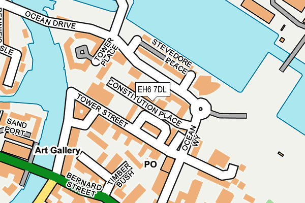 EH6 7DL map - OS OpenMap – Local (Ordnance Survey)