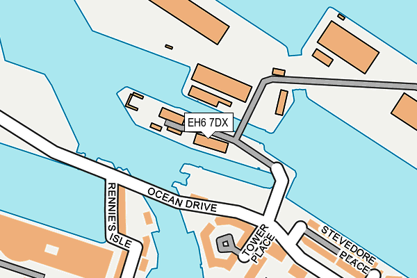 EH6 7DX map - OS OpenMap – Local (Ordnance Survey)