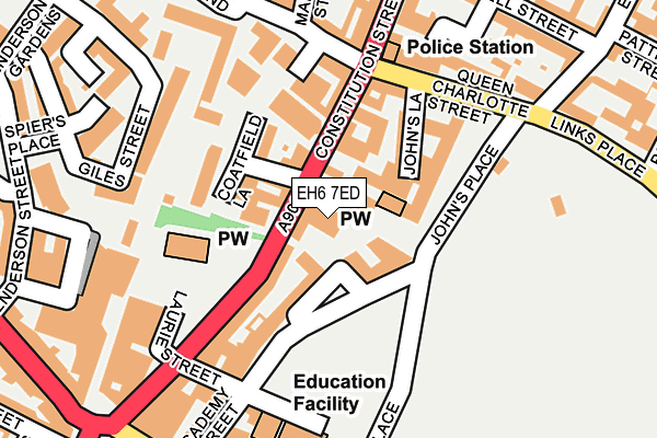 EH6 7ED map - OS OpenMap – Local (Ordnance Survey)