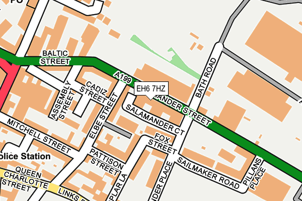 EH6 7HZ map - OS OpenMap – Local (Ordnance Survey)