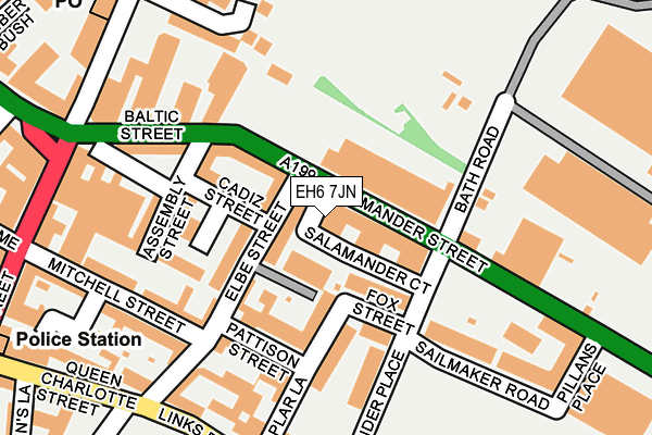EH6 7JN map - OS OpenMap – Local (Ordnance Survey)