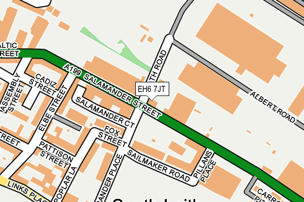 EH6 7JT map - OS OpenMap – Local (Ordnance Survey)