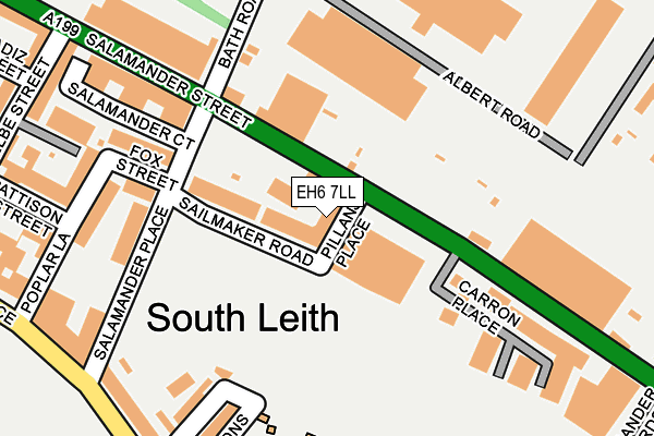 EH6 7LL map - OS OpenMap – Local (Ordnance Survey)