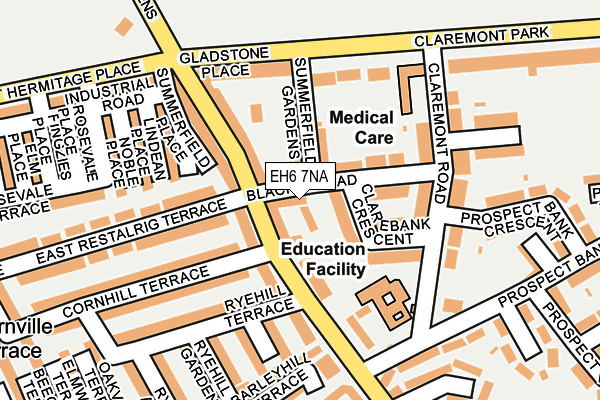 EH6 7NA map - OS OpenMap – Local (Ordnance Survey)