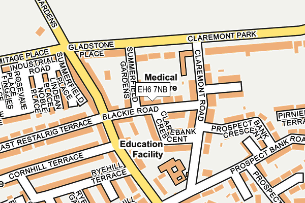 EH6 7NB map - OS OpenMap – Local (Ordnance Survey)