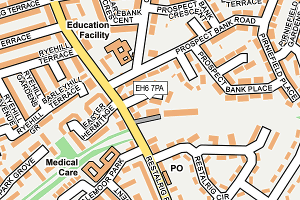 EH6 7PA map - OS OpenMap – Local (Ordnance Survey)