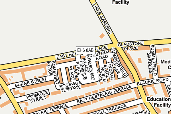 EH6 8AB map - OS OpenMap – Local (Ordnance Survey)