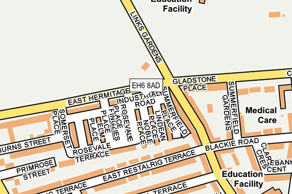 EH6 8AD map - OS OpenMap – Local (Ordnance Survey)