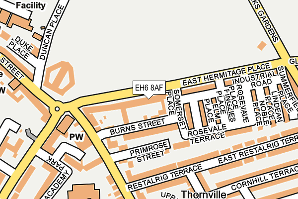 EH6 8AF map - OS OpenMap – Local (Ordnance Survey)